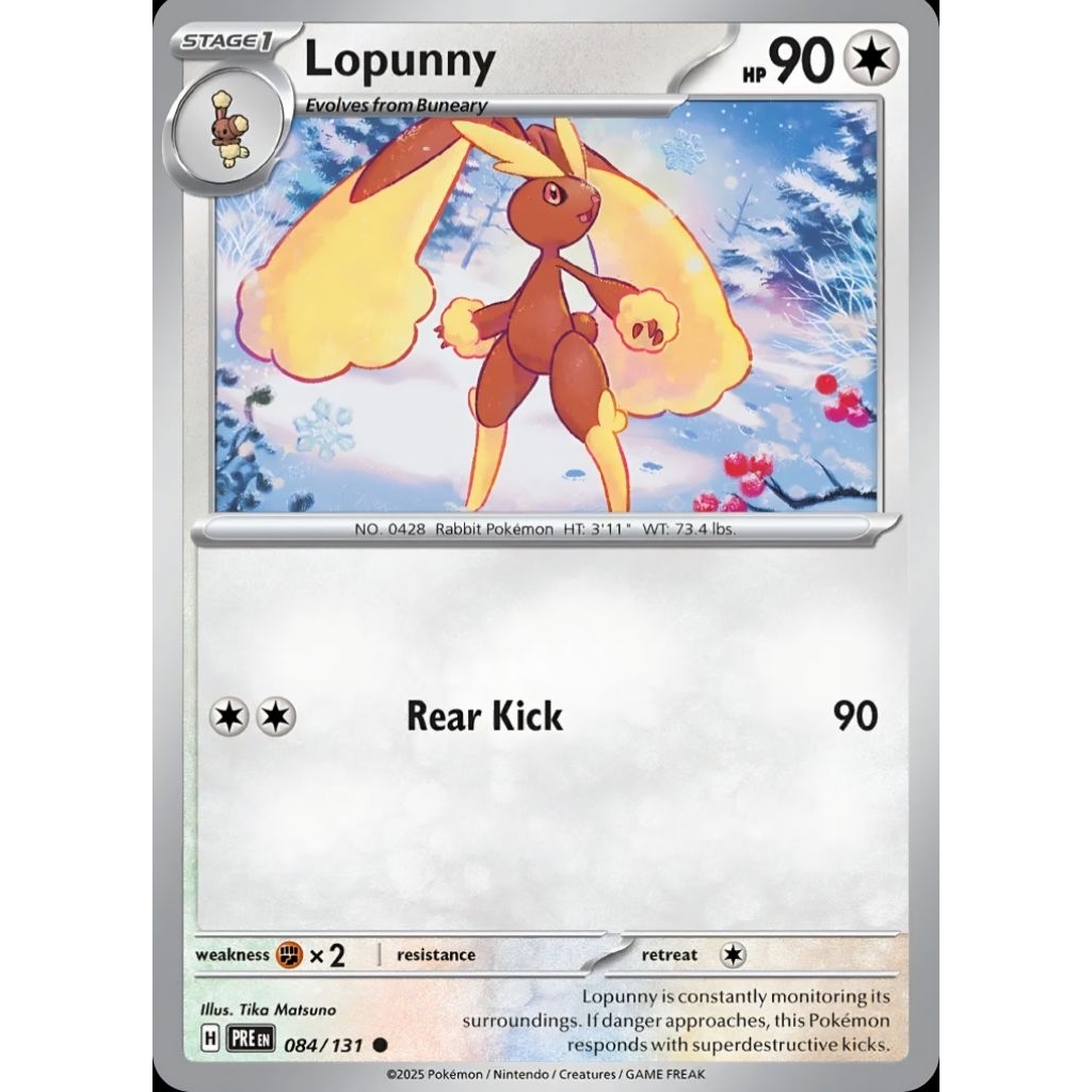 Tcg Pokemon Lopunny Pre