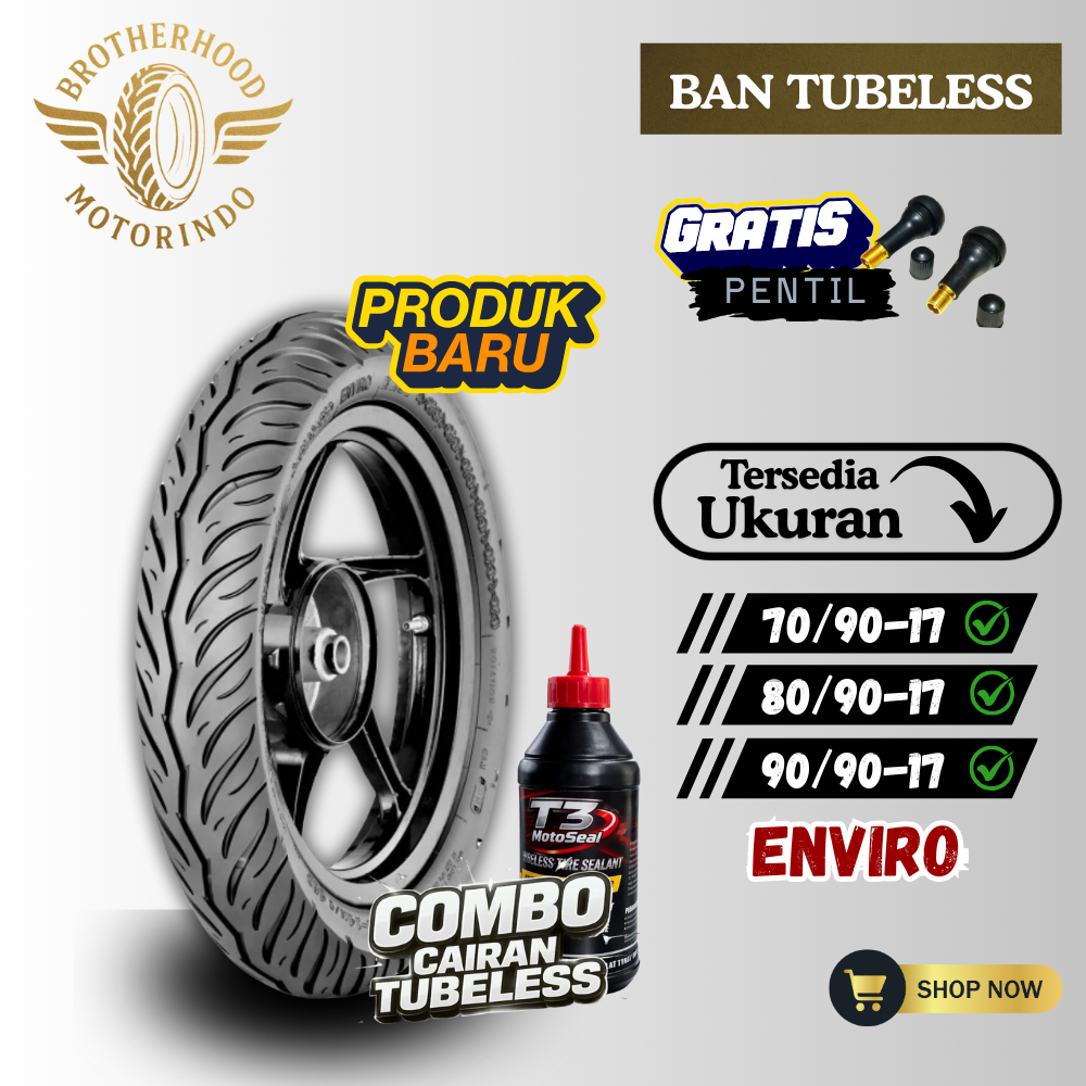 BAN IRC ENVIRO TUBELESS (70/90-17 / 80/90-17 / 90/90-17) BAN IRC / BAN RING 17 / BAN IRC RING 17 / B