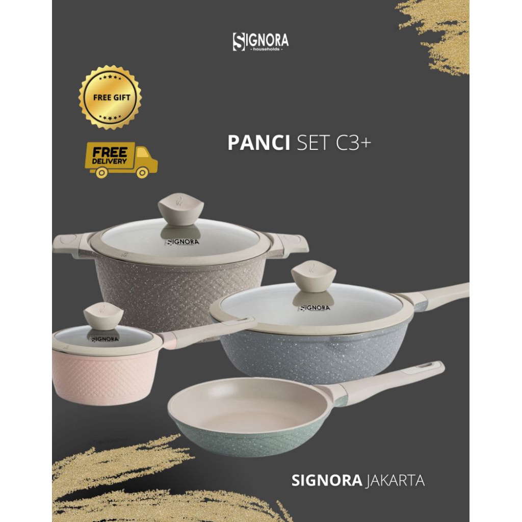 SIGNORA - Panci set C3+ free hadiah