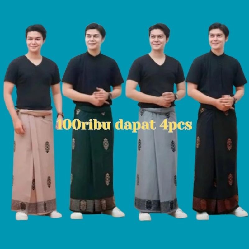 100ribu Dapat 4pcs Sarung Batik Motif Sarwon Sarang Tawon Sarung Santri Gus Iqdam