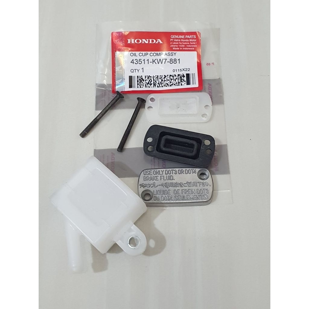43511-KW7-881 TABUNG TEMPAT MINYAK REM BELAKANG ASSY SONIC 150 GTR CB150R LED CBR150R BLADE 110 125 