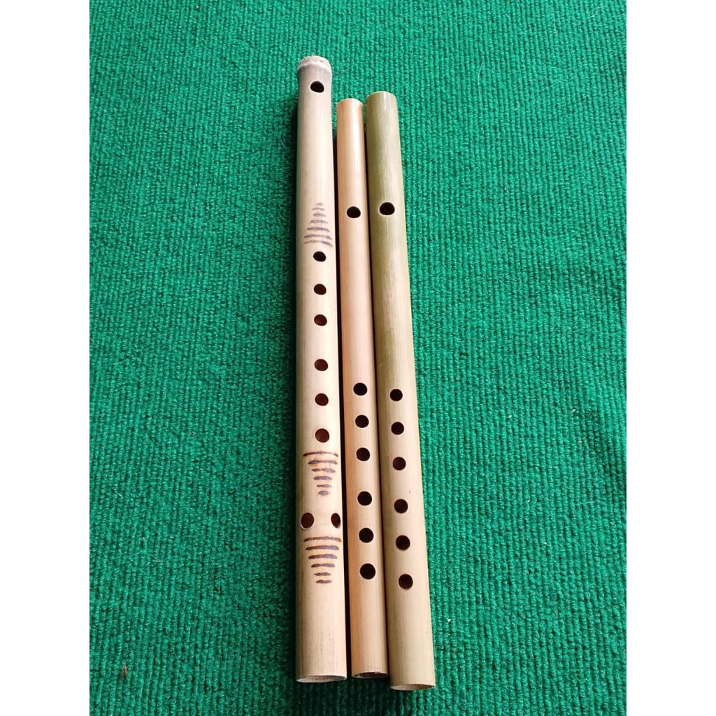 Seruling, suling bambu isi 3 buah suling tipe suling Batak dan suling dangdut 6 lubang murah