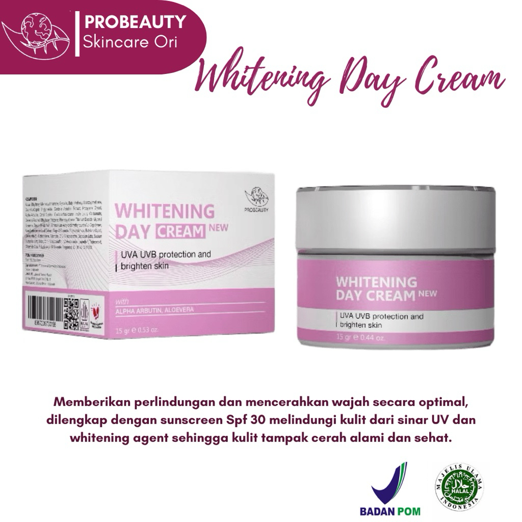 Probeauty Whitening Day Cream | Pemutih Extra 3x super glowing