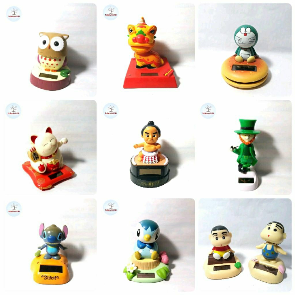 Mainan Solar Sumo Wrestling Tupai Chip Dale Squirrel Lilo Stitch Doraemon Monster Piplup Pokemon Lep