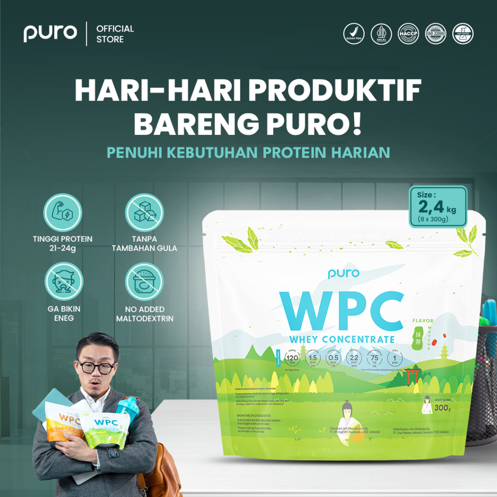 PURO WPC WPRO Whey Protein Concentrate 2.4kg