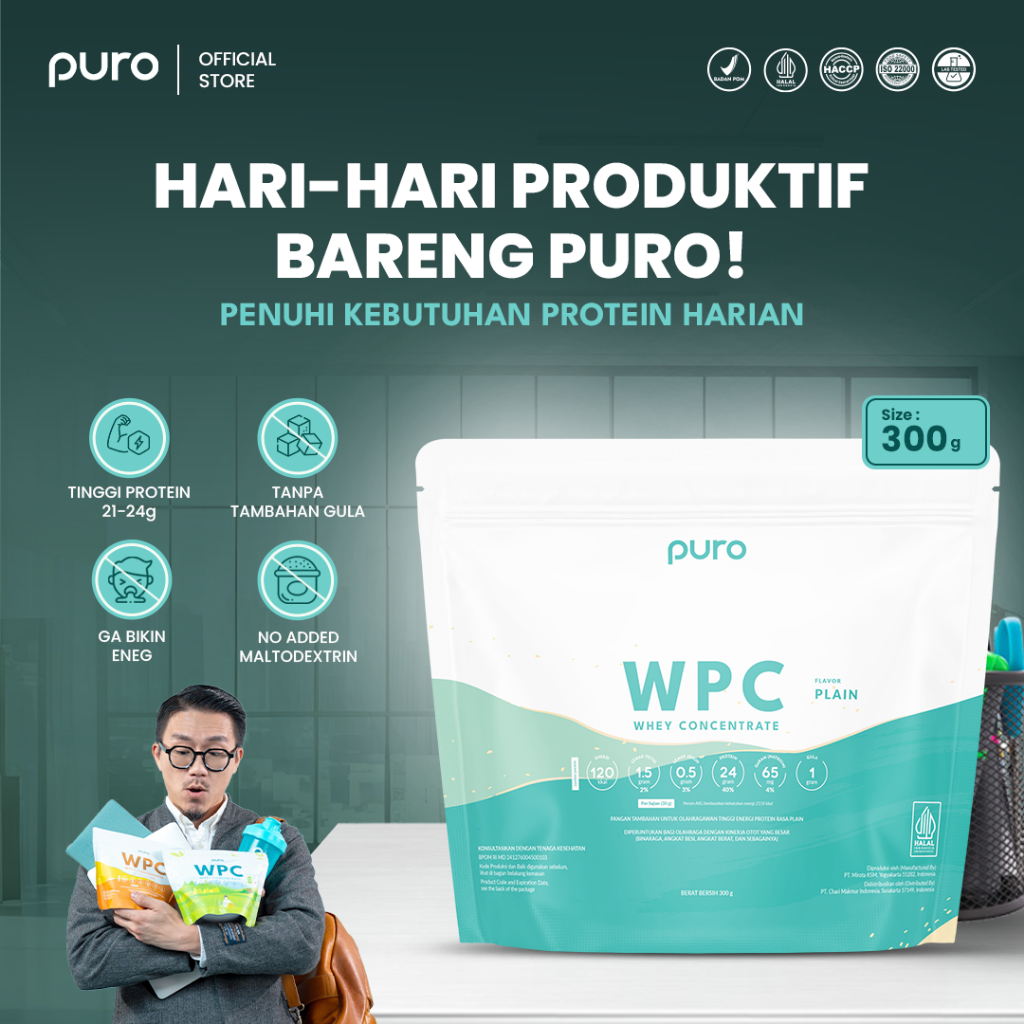 PURO WPC WPRO Whey Protein Concentrate 300gr