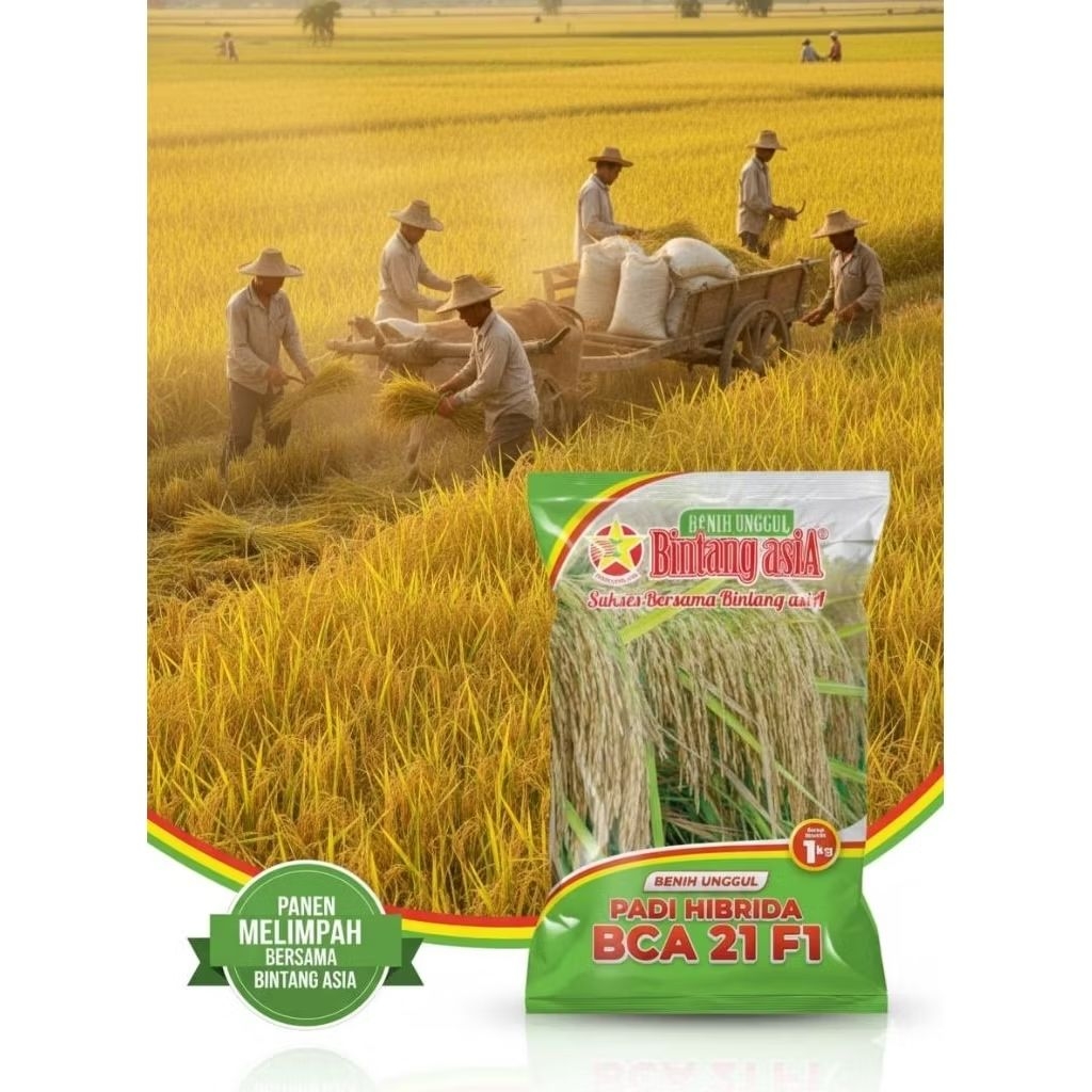 Benih Padi Hibrida BCA 21 F1 1 Kg Bintang Asia