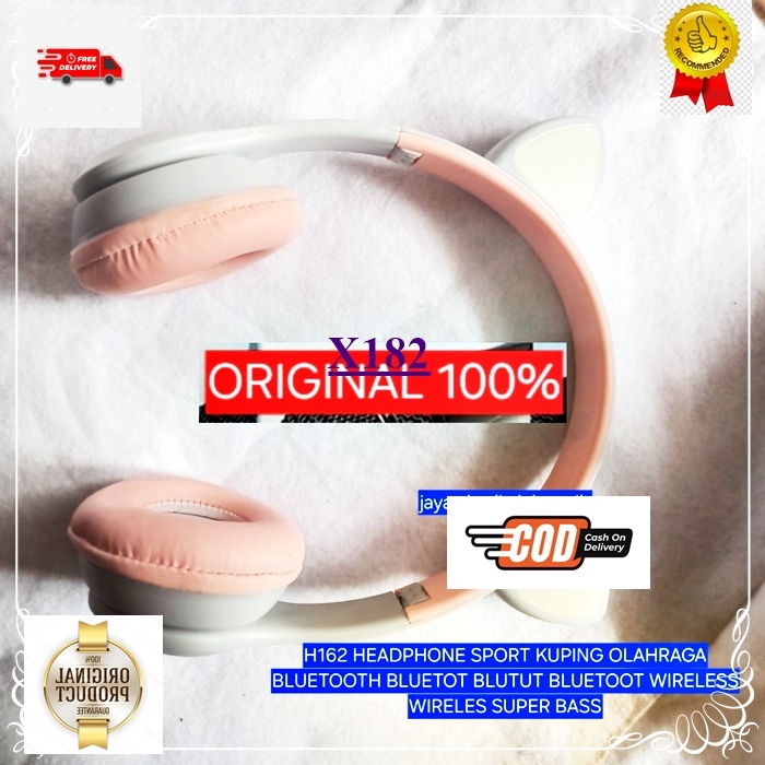 X182 SUPER BASS AUDIO Konektivitas HEADPHONE SPORT KUPING OLAHRAGA BLUETOOTH BLUETOT BLUTUT BLUETOOT