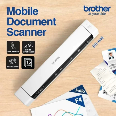 BROTHER SCANNER DS640 PORTABLE COMPACT MOBILE SCANNER BROTHER DS 640