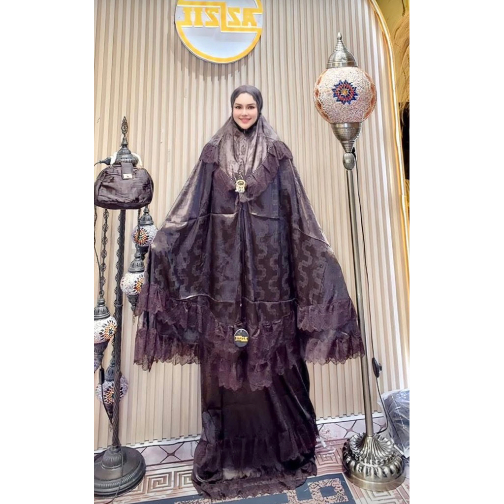 Mukenah Azizil Jaguar Renda Susun//Mukenah Terbaru azizil