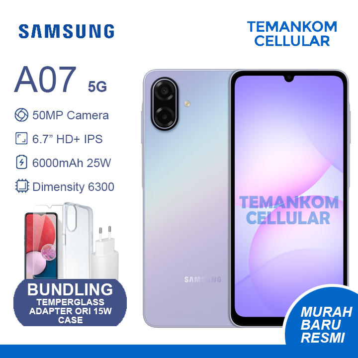 Samsung A07 5G 12GB RAM Baru Murah 6+6 Extend ram 6/128 6GB 128GB Garansi RESMI SEIN