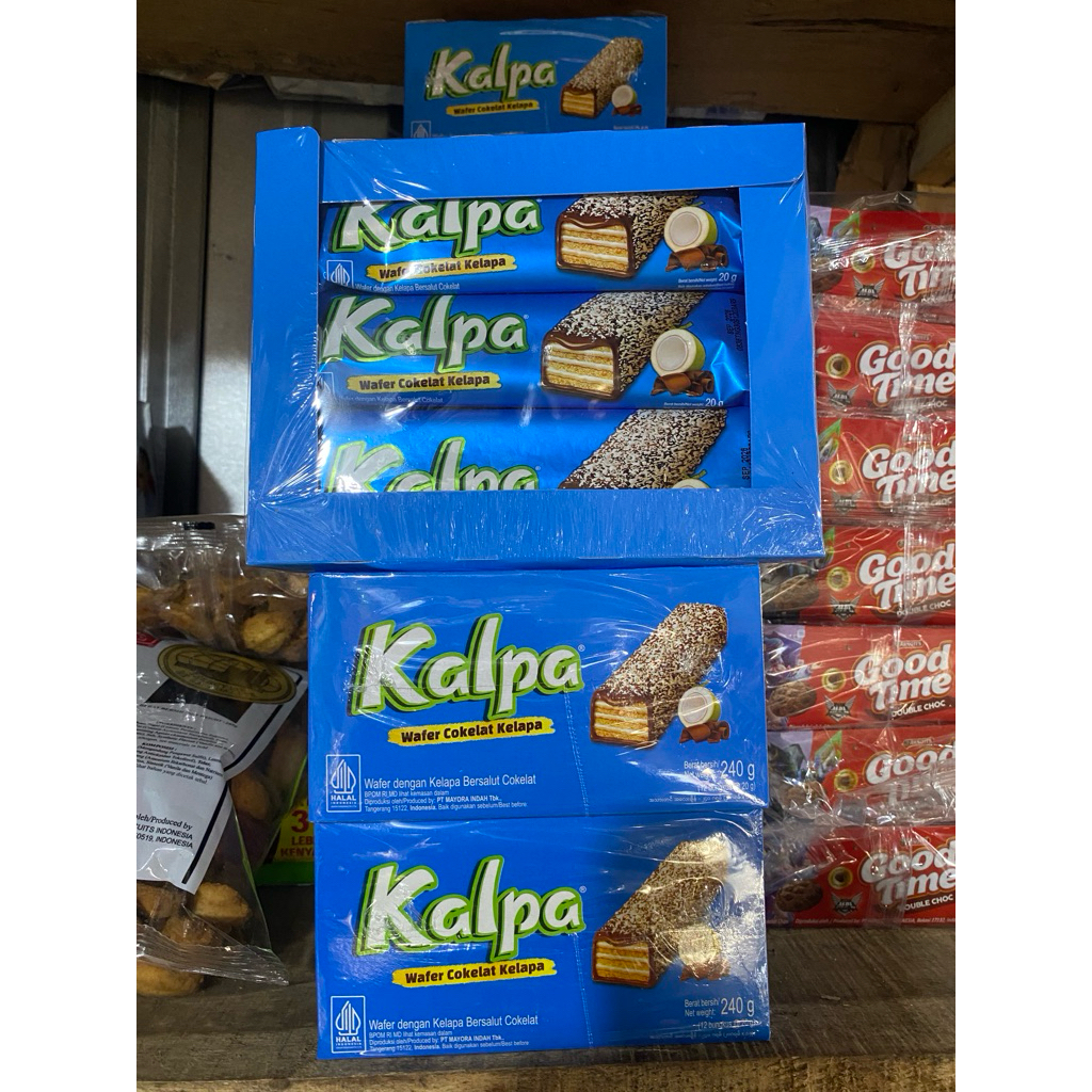 Kalpa Wafer Coklat Kelapa - Taburan Kelapa, Sensasi Coklat, Krim Kelapa