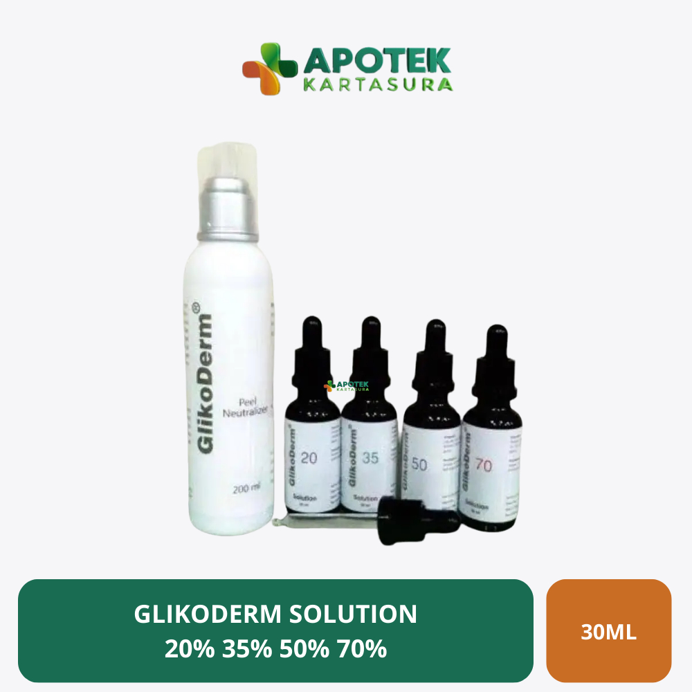 Glikoderm Solution 20% 35% 50% 70% - Peeling Glycolic Acid untuk Kulit Cerah & Halus