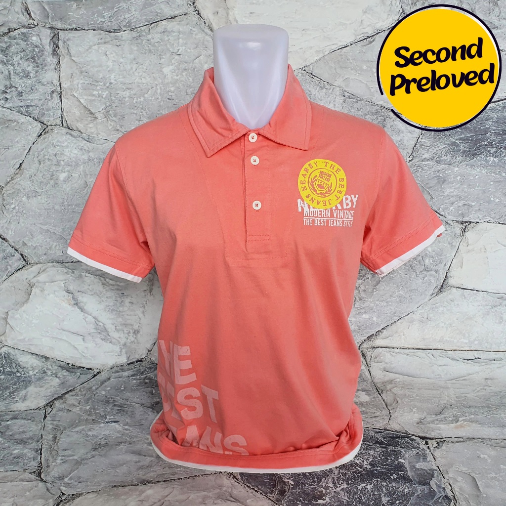 Baju Kaos Polo THE BEST JEANS - Size S / LD 50 cm - Original - Used