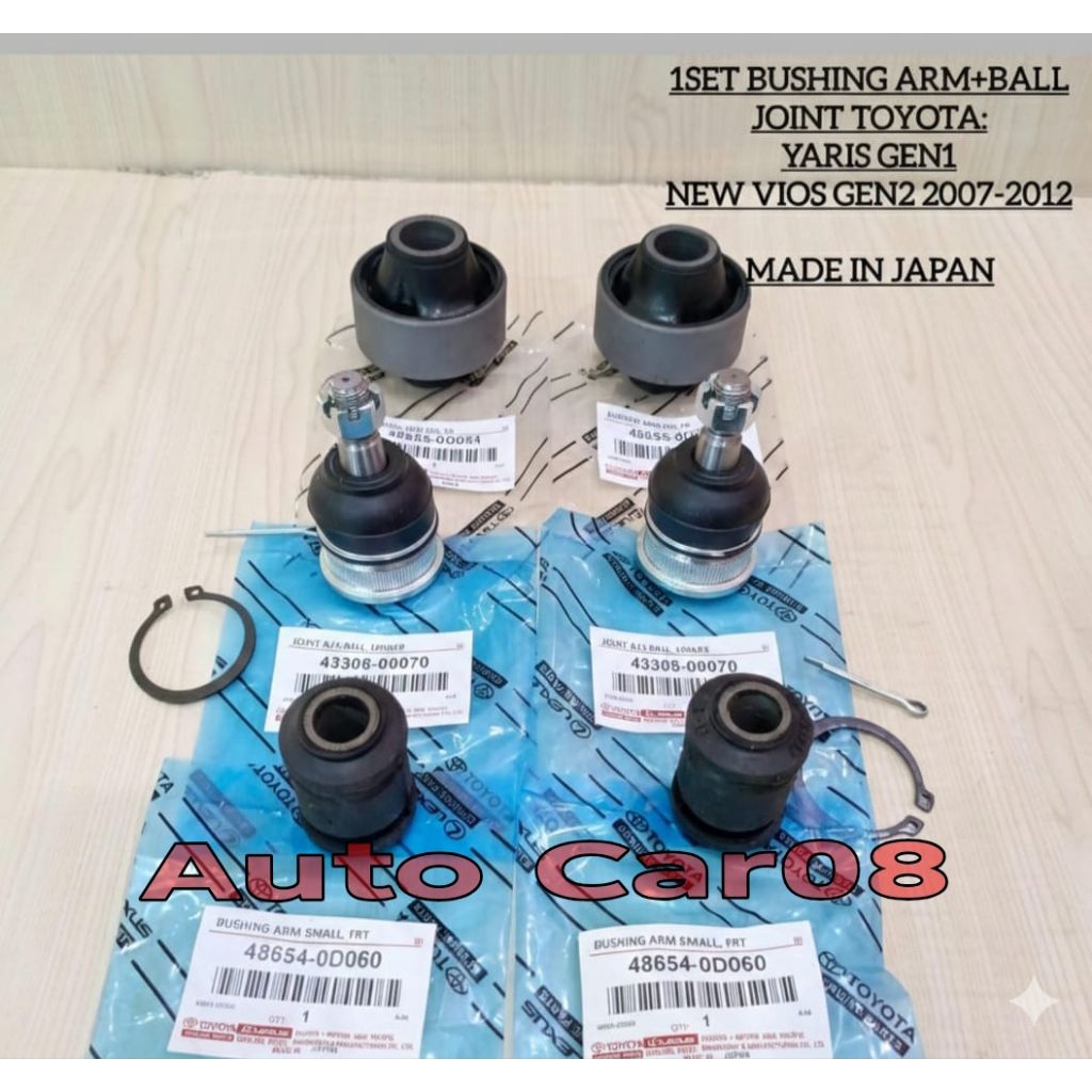 Ball Joint + Bushing Arm Besar + Bushing Arm Kecil Yaris / new vios , vios gen 2 2007-2012