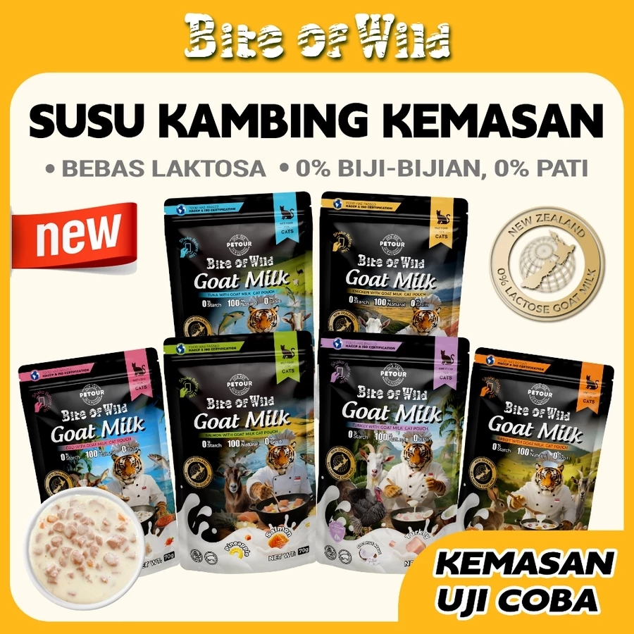 Bite Of Wild - Kombo Hemat 12, 24, 36, 48 Makanan Basah Kucing Premium Tuna Dan Ayam Daging Asli Dan