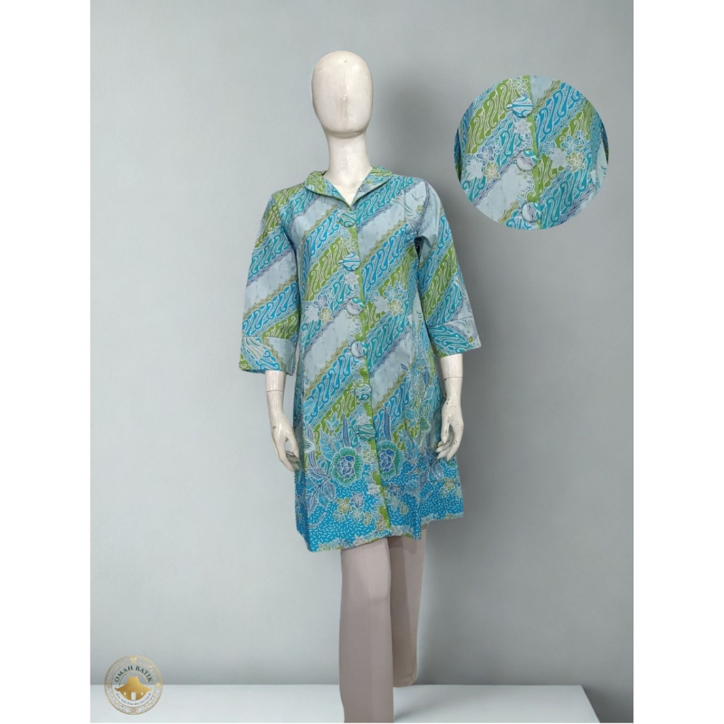 Atasan Batik Tunik Wanita Kain Dobby Premium Elegan