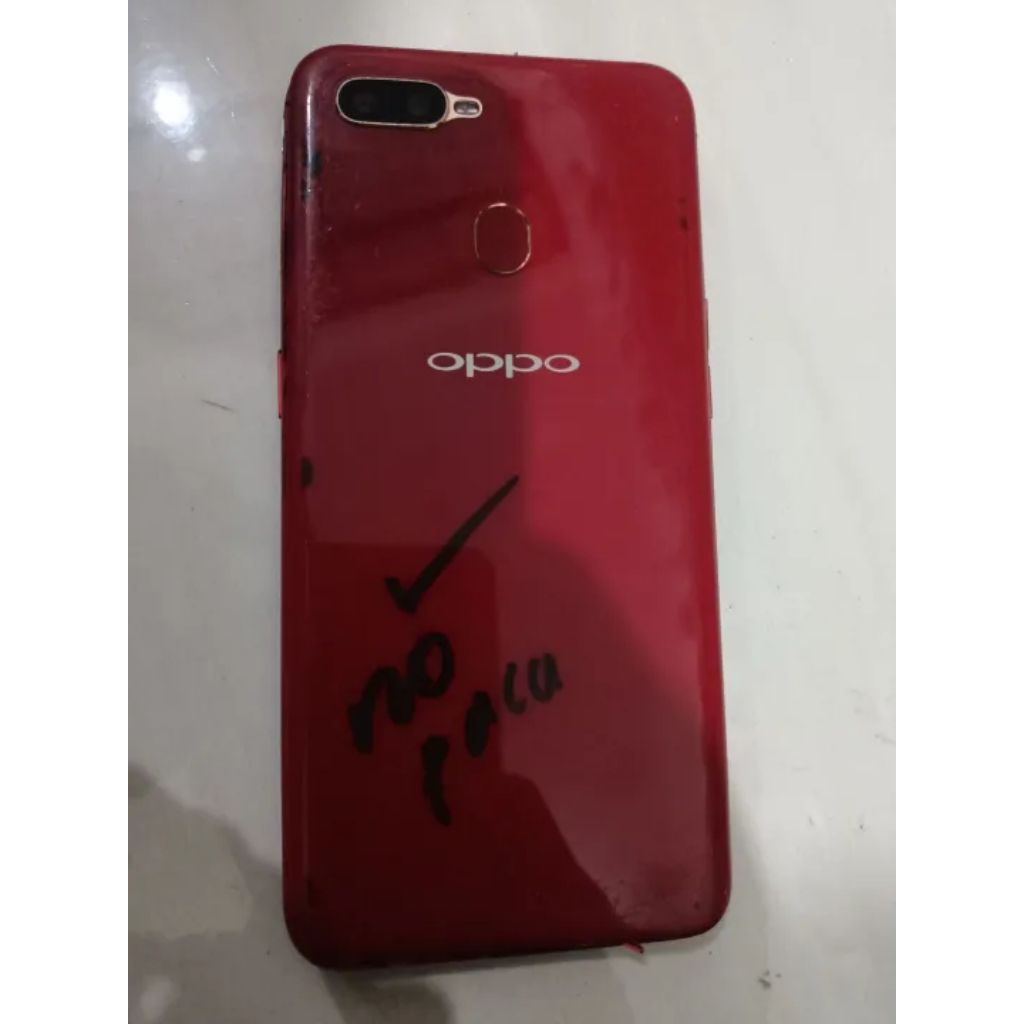 Lcd Tc retak Hp Oppo A5S / A12 / A7 kondisi Tc retak Cabutan Normal OK