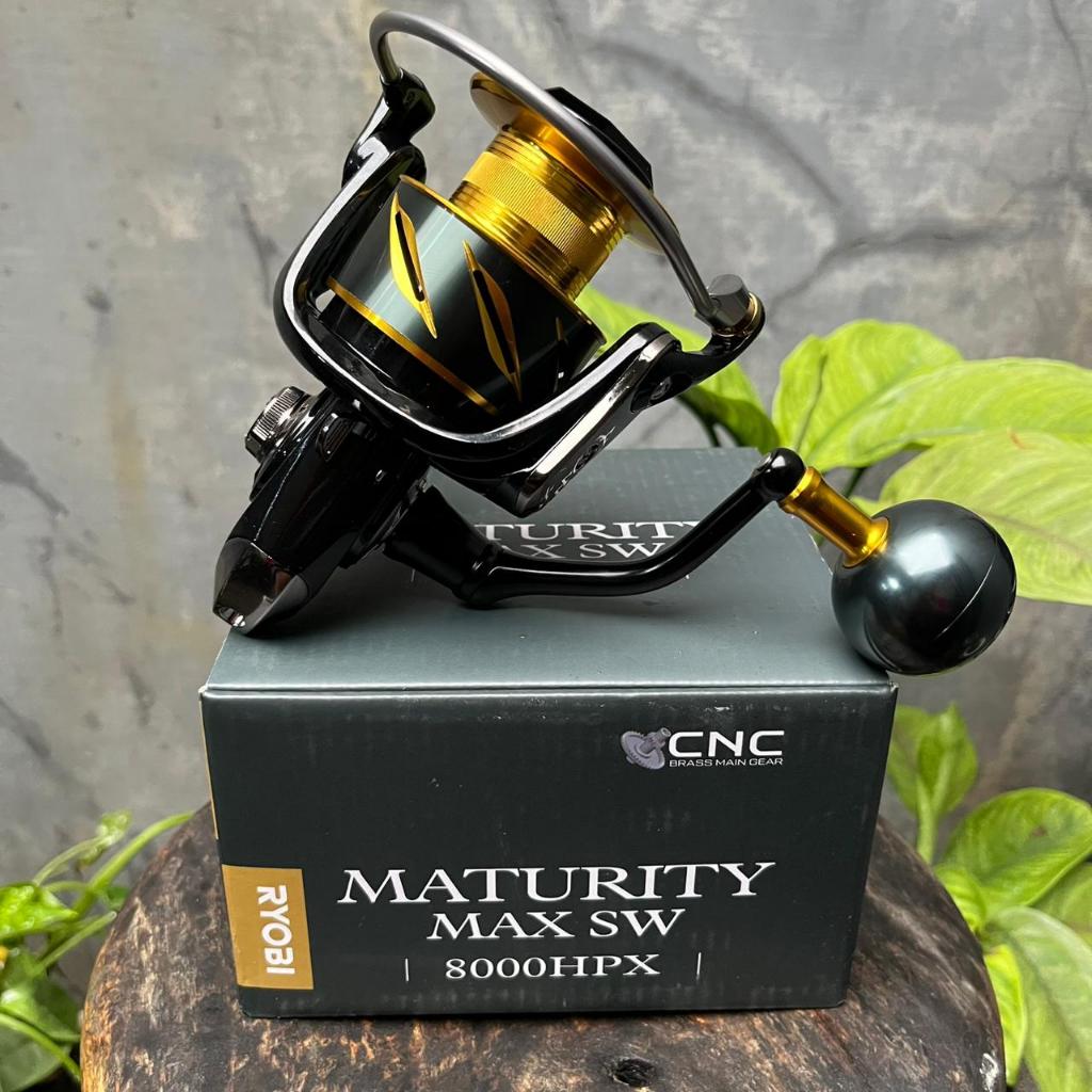 Reel Ryobi Maturity Max SW SW 8000 - Tahan Lama untuk Pemancingan Laut, Handle Power