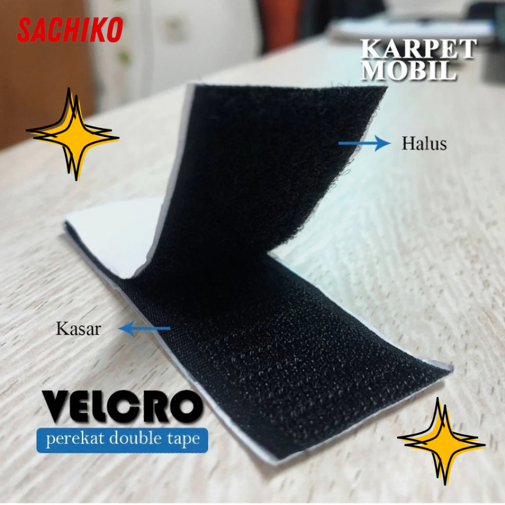 Velcro Perekat Double Tape Perekat Karpet Mobil Haima / Jok Mobil