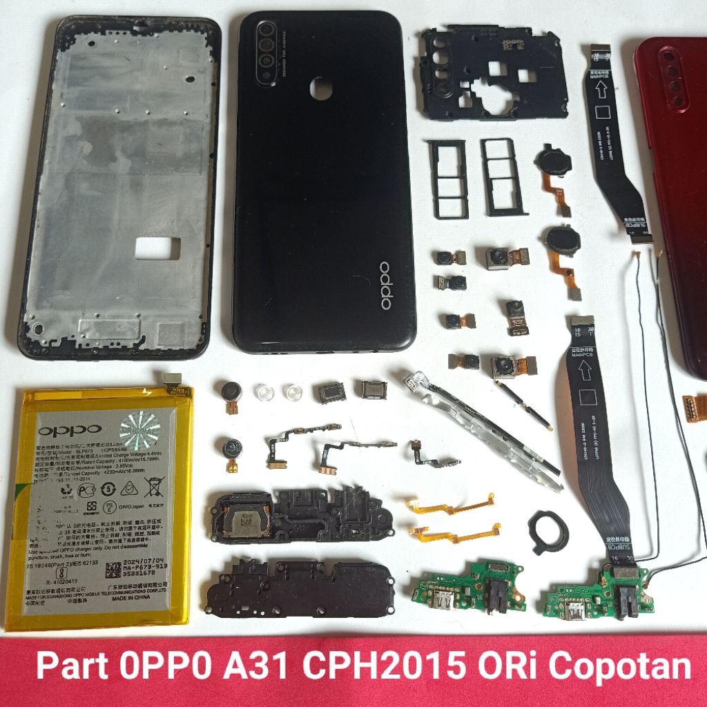 Sparepart Copotan Oppo A31 (2020) Cph2015 Second Original Copotan  Buzzer dering  tutup mesin  vibra