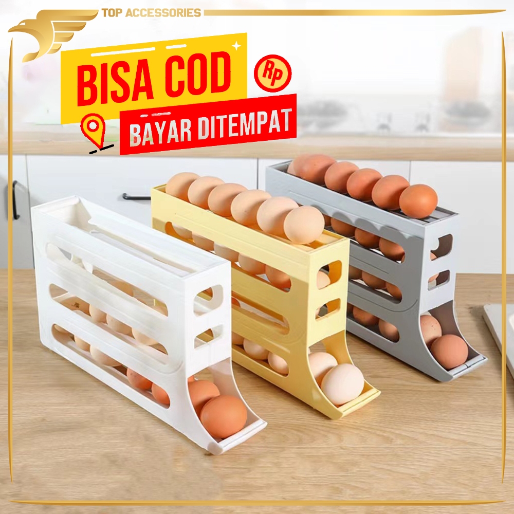 Rak Penyimpanan Telor / Rak Telor 3 Tingkat / Rak Dapur Penyimpanan Telor TOP1555