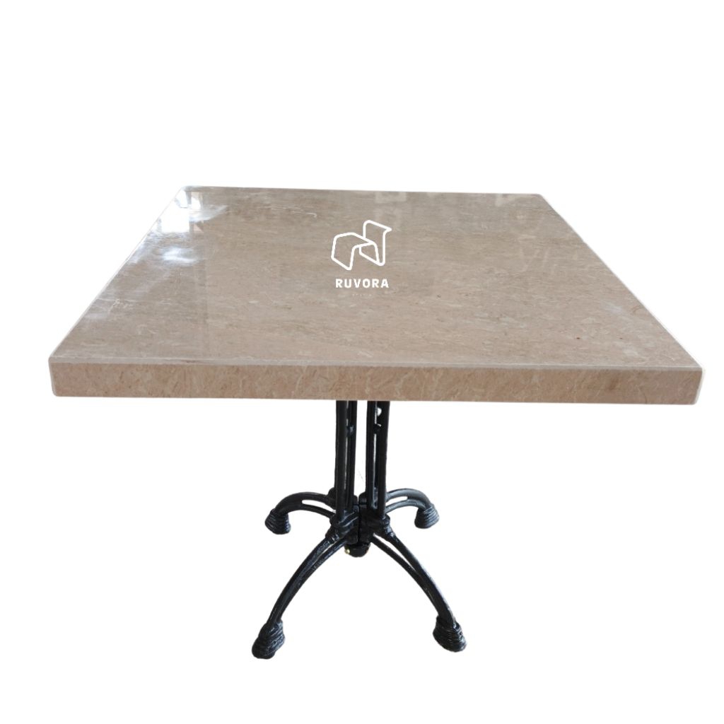 Meja Antik Top Granit Tile / Marmer Custom