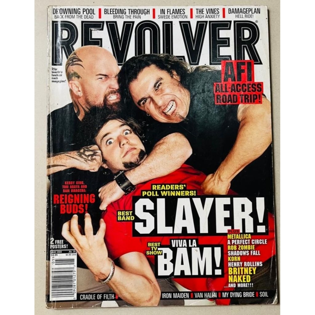 Majalah Heavy Metal : REVOLV3R May 2004 : Cover SLAYER - Van Halen - Rob Zombie