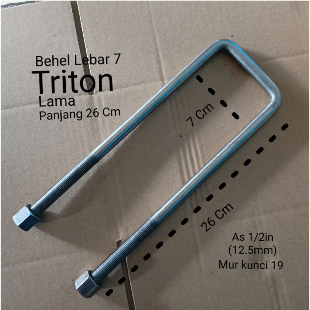 Ubolt behel triton lebar 7