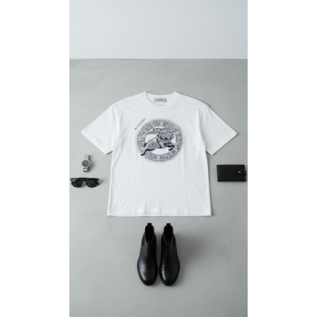 Bbry EKD Cotton T-shirt dengan desain ksatria berkuda(M)