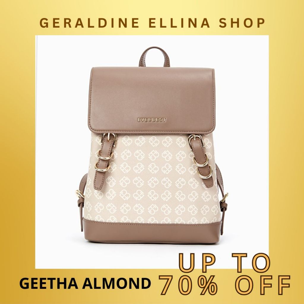 Tas Ransel Gendong Punggung Wanita Everbest Backpack Ukuran Sedang Bahan Kulit PU Seri GEETHA Origin
