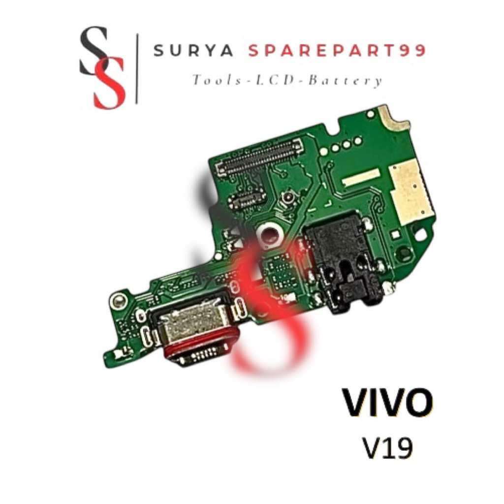 FLEXIBEL VIVO V19  + CONNECTOR CHARGER + CONNECTOR HANDSFEE + MIC ORI