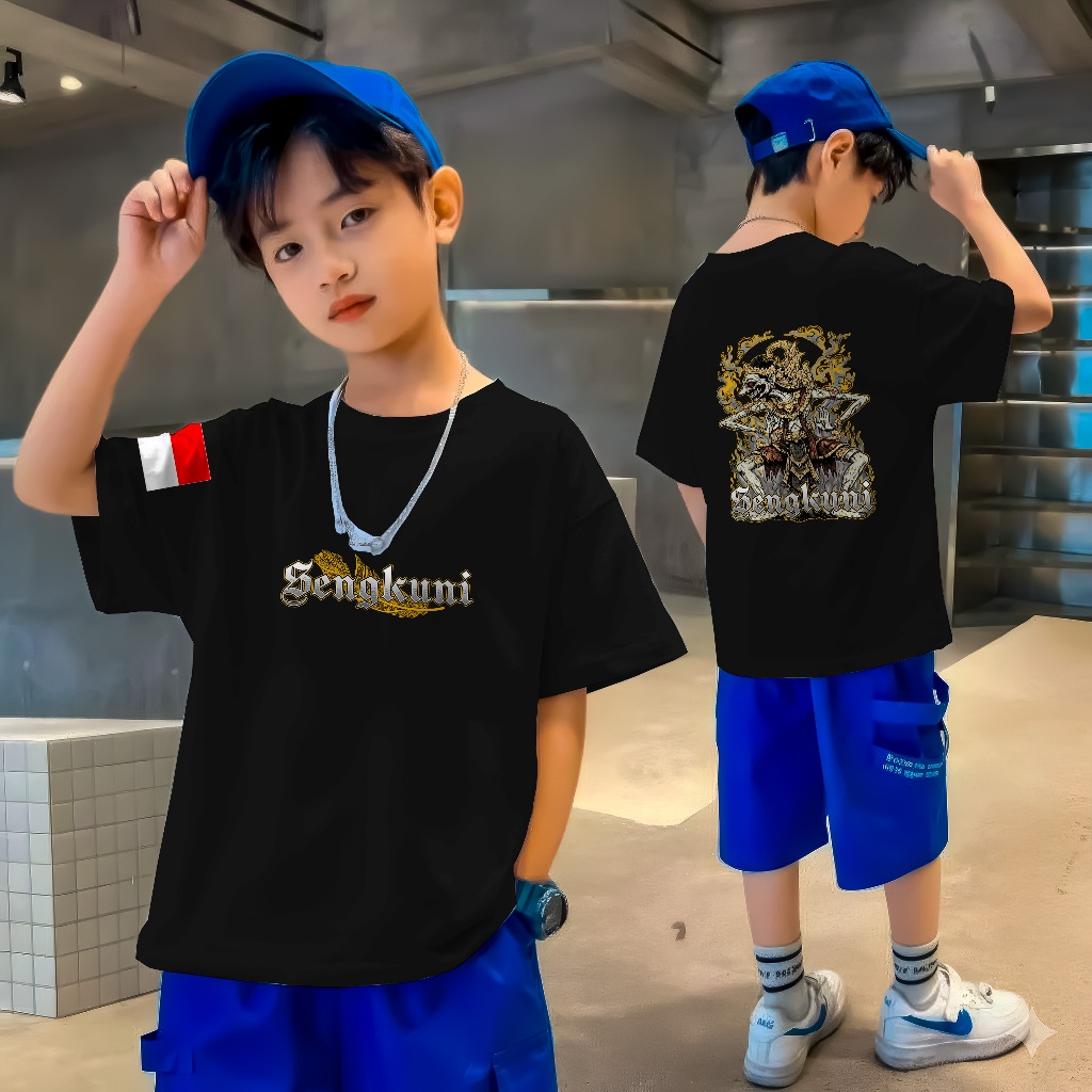 Kaos Anak Distro Premium (SENGKUNI WAYANG) – Unisex  Sablon DTF kualitas tinggi, lembut & tidak kaku