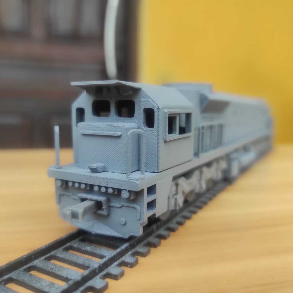Miniatur kereta api lokomotif CC205 Unpaint