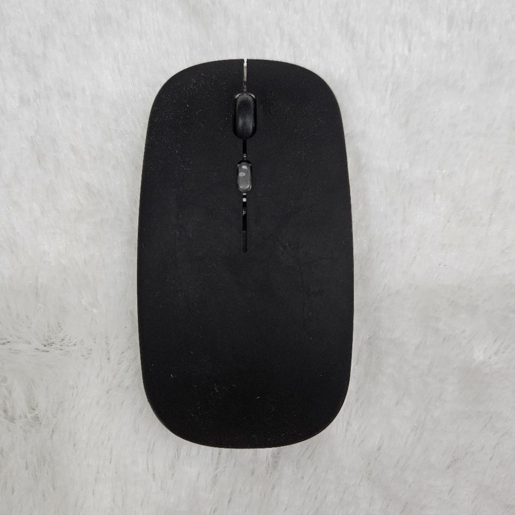 Mouse Wireless Silent Laptop Notebook Hitam Second Bekas FREE MOUSE PAD