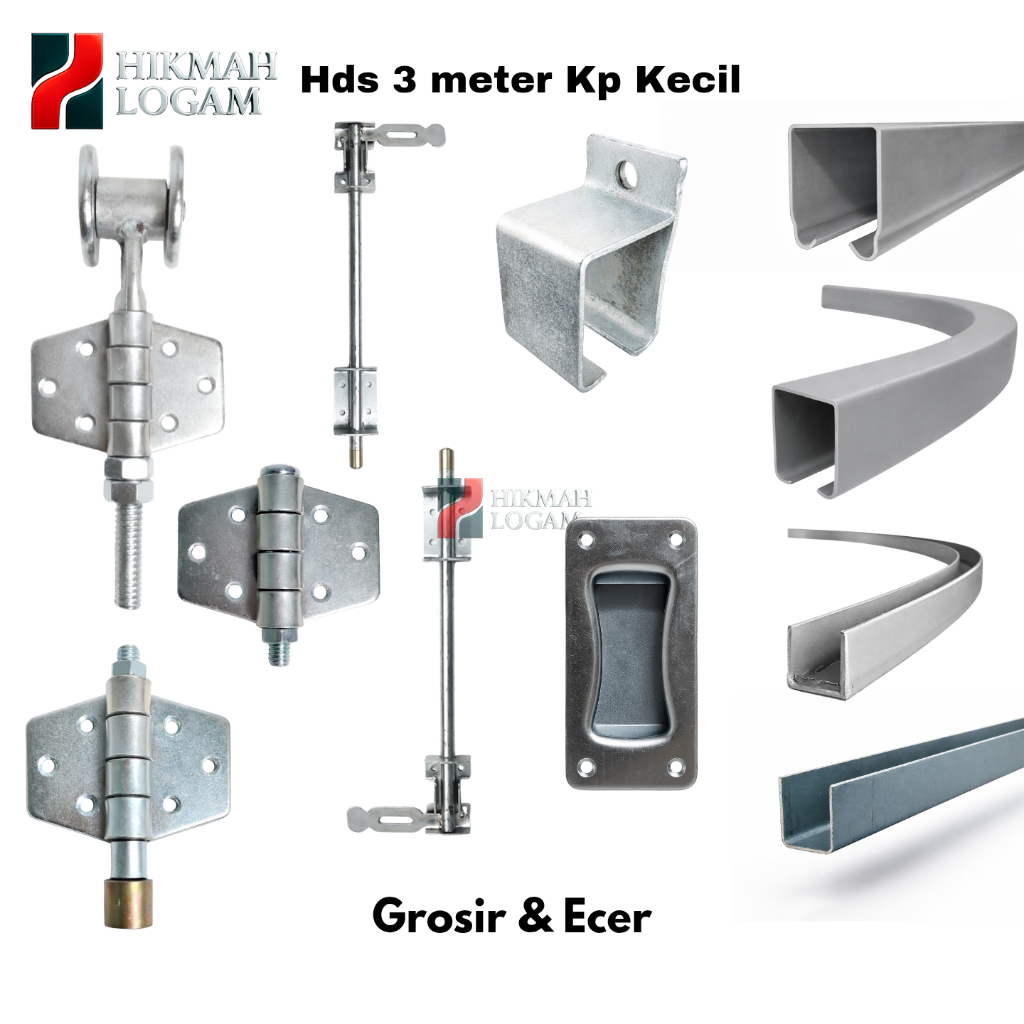 HL - Part Engsel Henderson Pintu Garasi Tikung 2 - 3,5 meter - paket 1 set pintu garasi