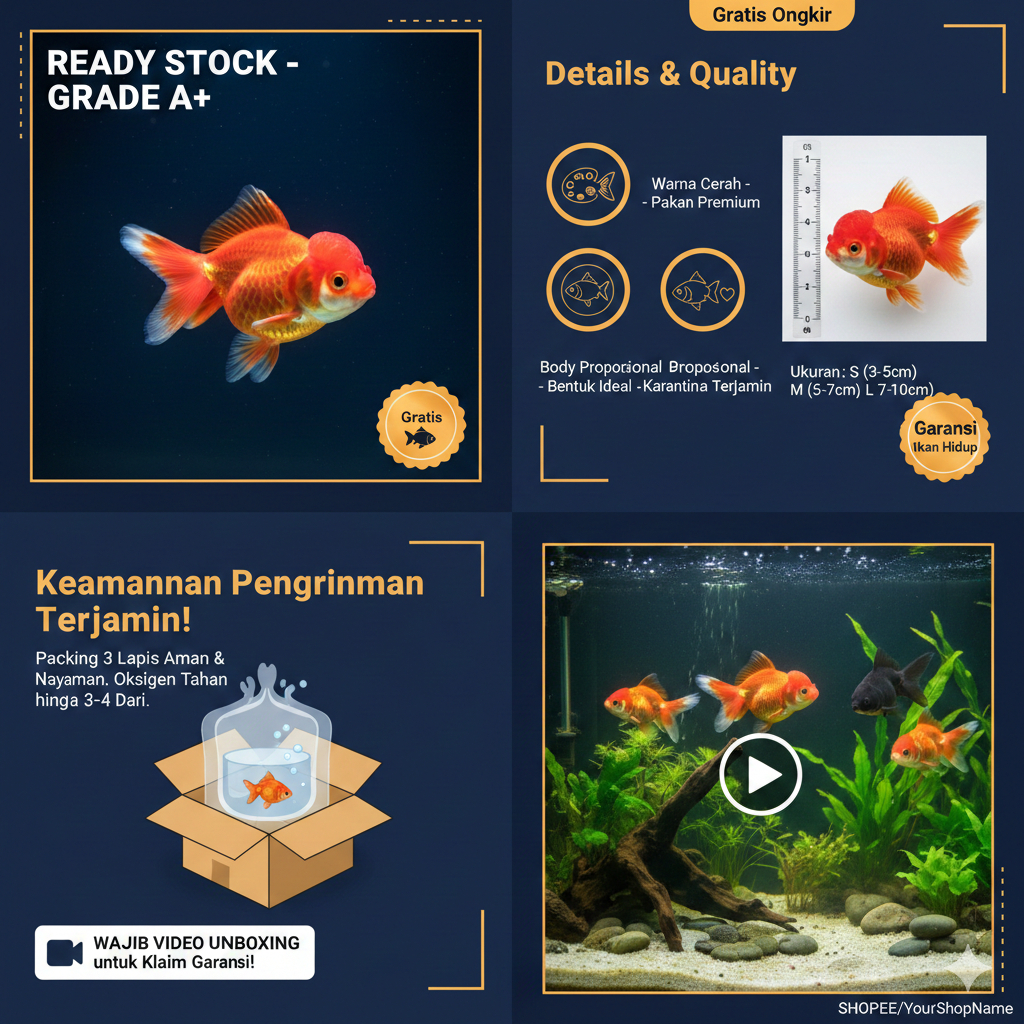 Ikan koki rancho panda Dan ryukin