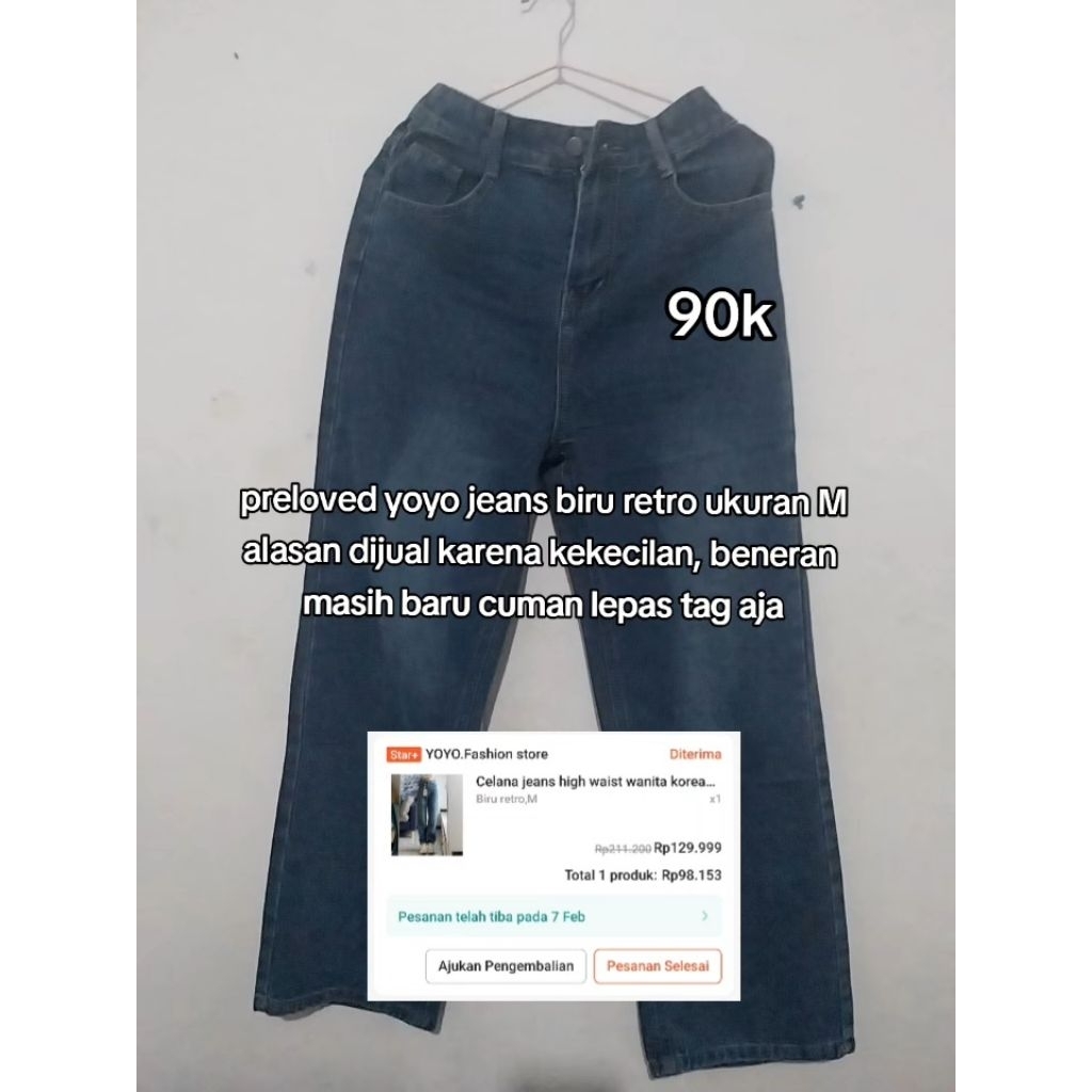 Yoyo Jeans Biru Retro Ukuran M