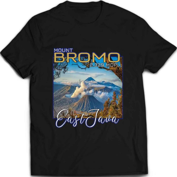 KAOS ATASAN MOUTH BROMO EAST JAVA - TSHIRT DISTRO UNISEX PENDAKI GUNUNG BROMO KEREN