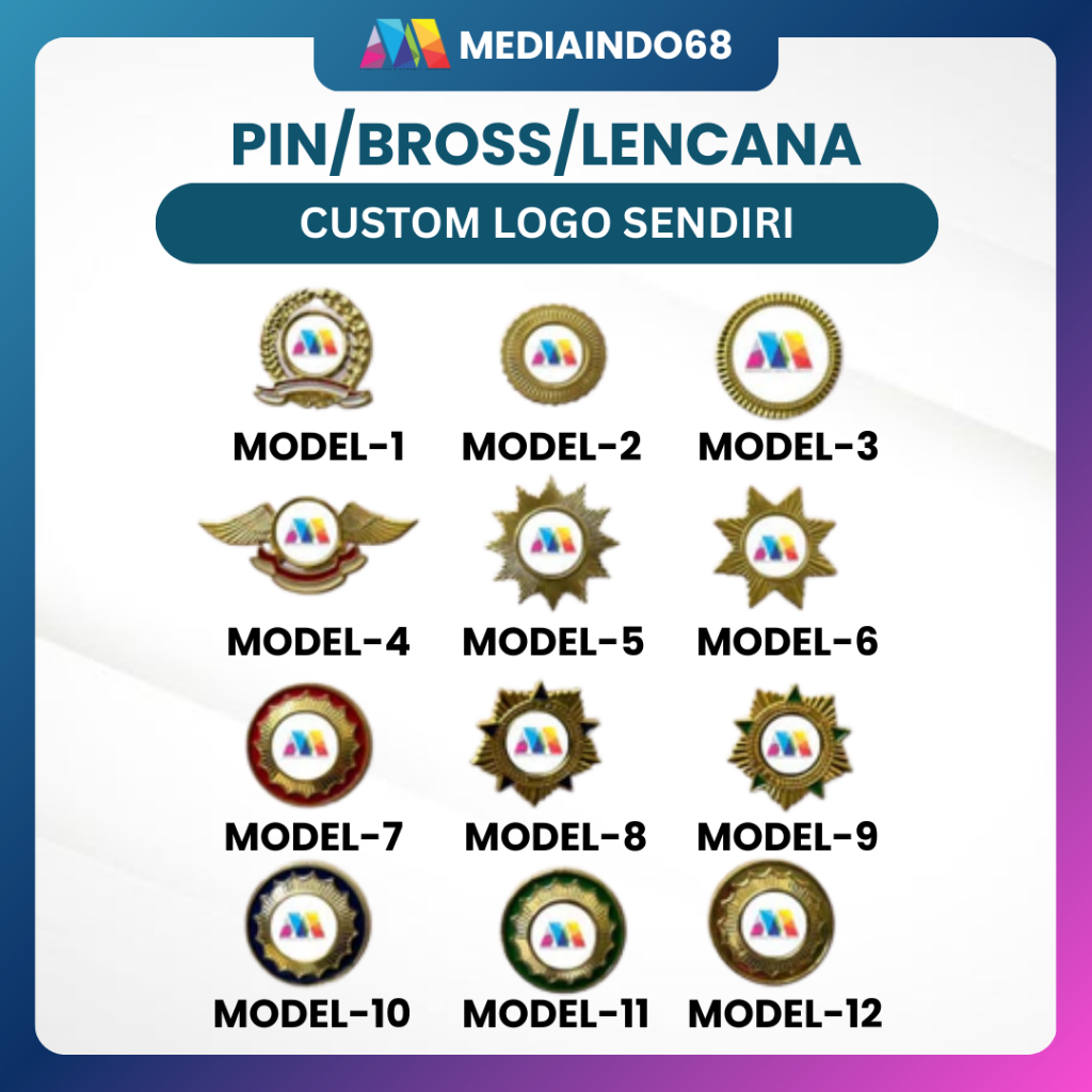 PIN/BROSS/LENCANA Custom LOGO SENDIRI, Bahan Kuningan-Terlengkap-Termurah