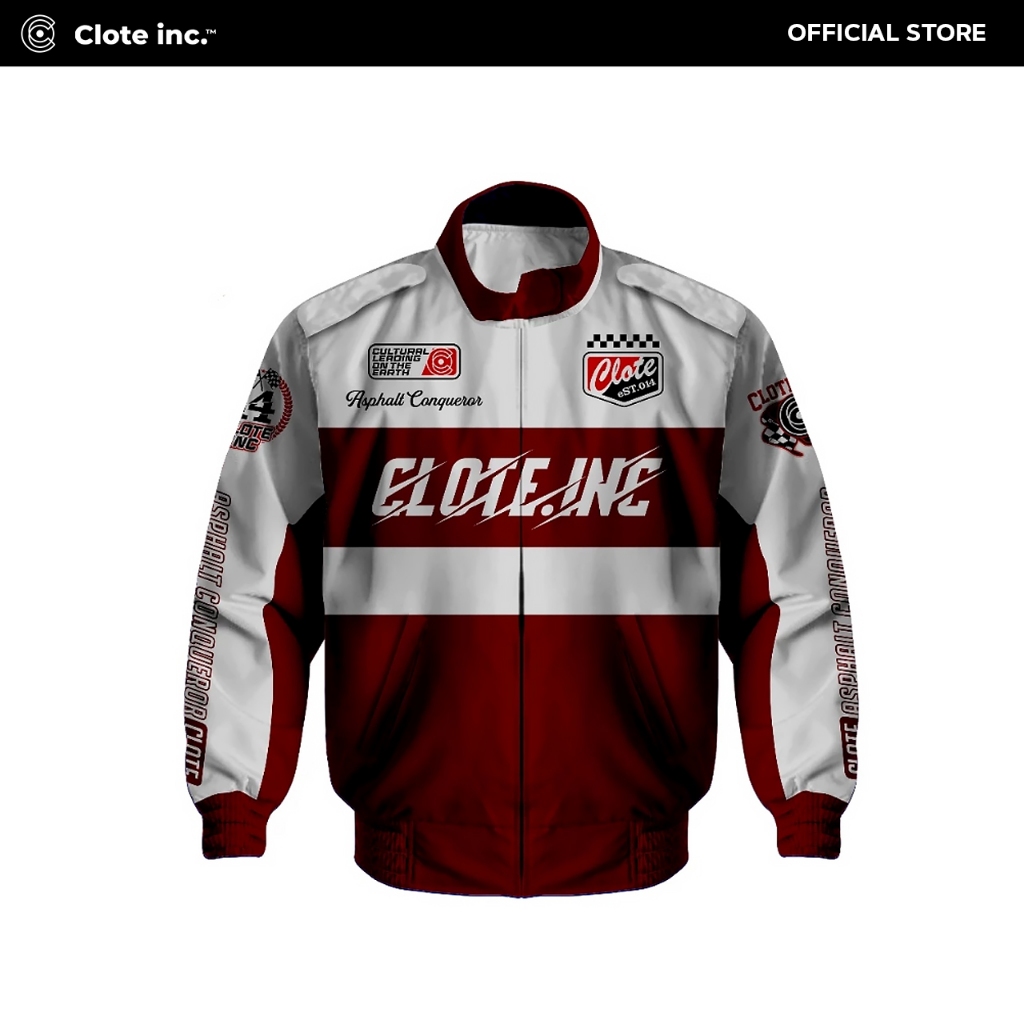 Clote Jacket Nascar Asphalt Conqueror Red - White Limited Edition