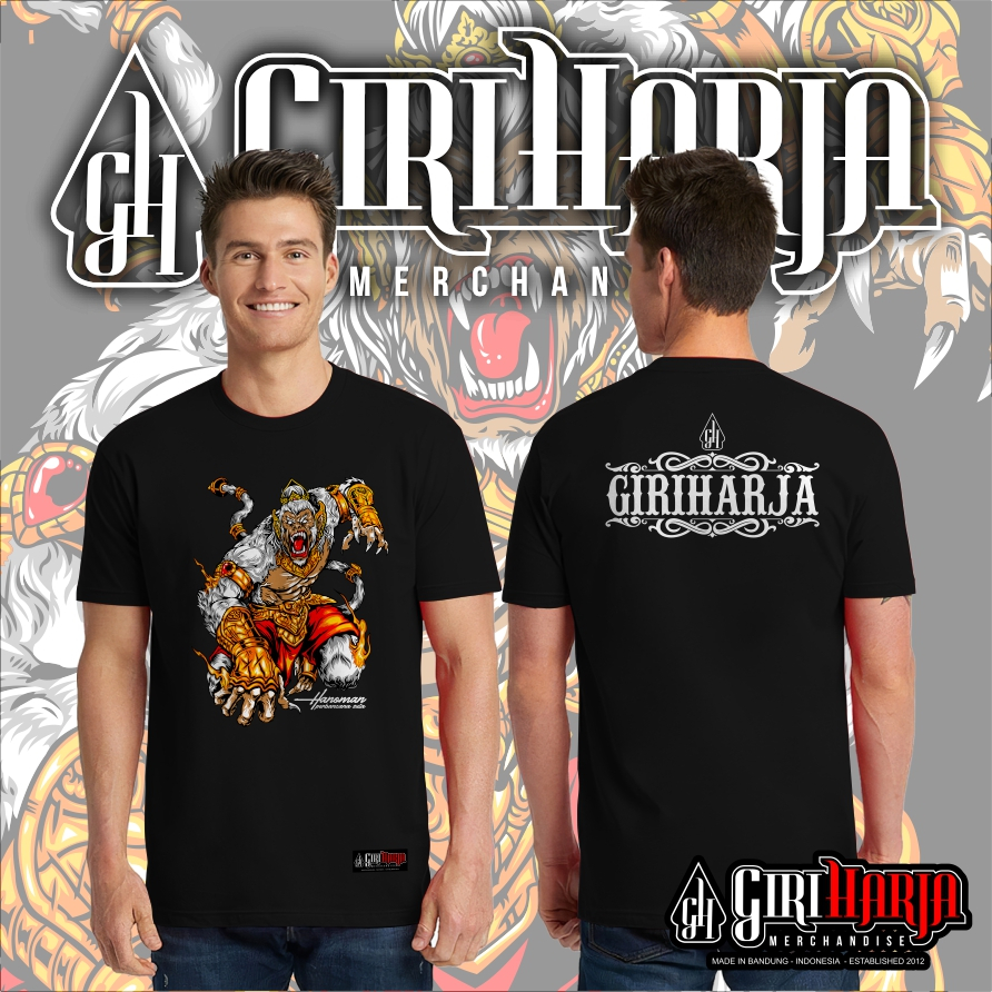 Kaos wayang golek Hanoman Perbancana Suta / kaos Giri Harja / Kaos distro/ kaos tangan pendek