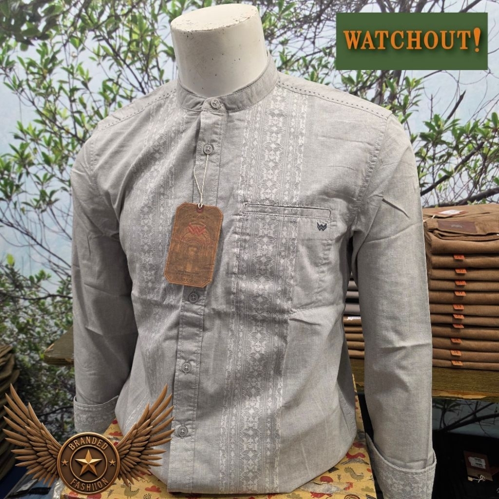 WATCHOUT CASUAL RM KEMEJA KOKO LENGAN PANJANG WS812570023 GREY