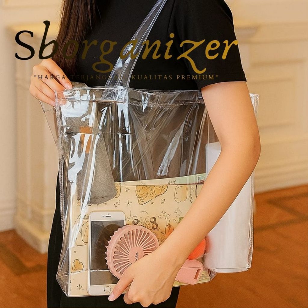 TAS JUMBO TRANSPARAN  TAS KADO Belanja BESAR Tas SEMBAKO XXL  JUMBO TOTE SHOPPING UKURAN BESAR