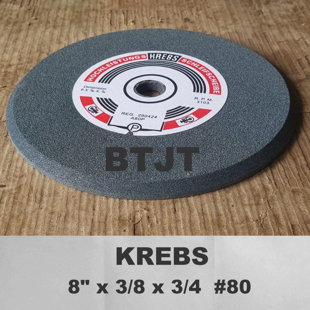 KREBS BATU GRENDA SERONG ABU ABU SAWMILL 8 INCHI 8" P80 KREBS