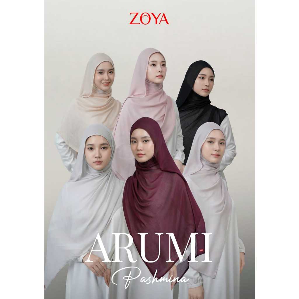 ZOYA Arumi Pashmina - Hijab Pashmina Polos - Bahan Viscose