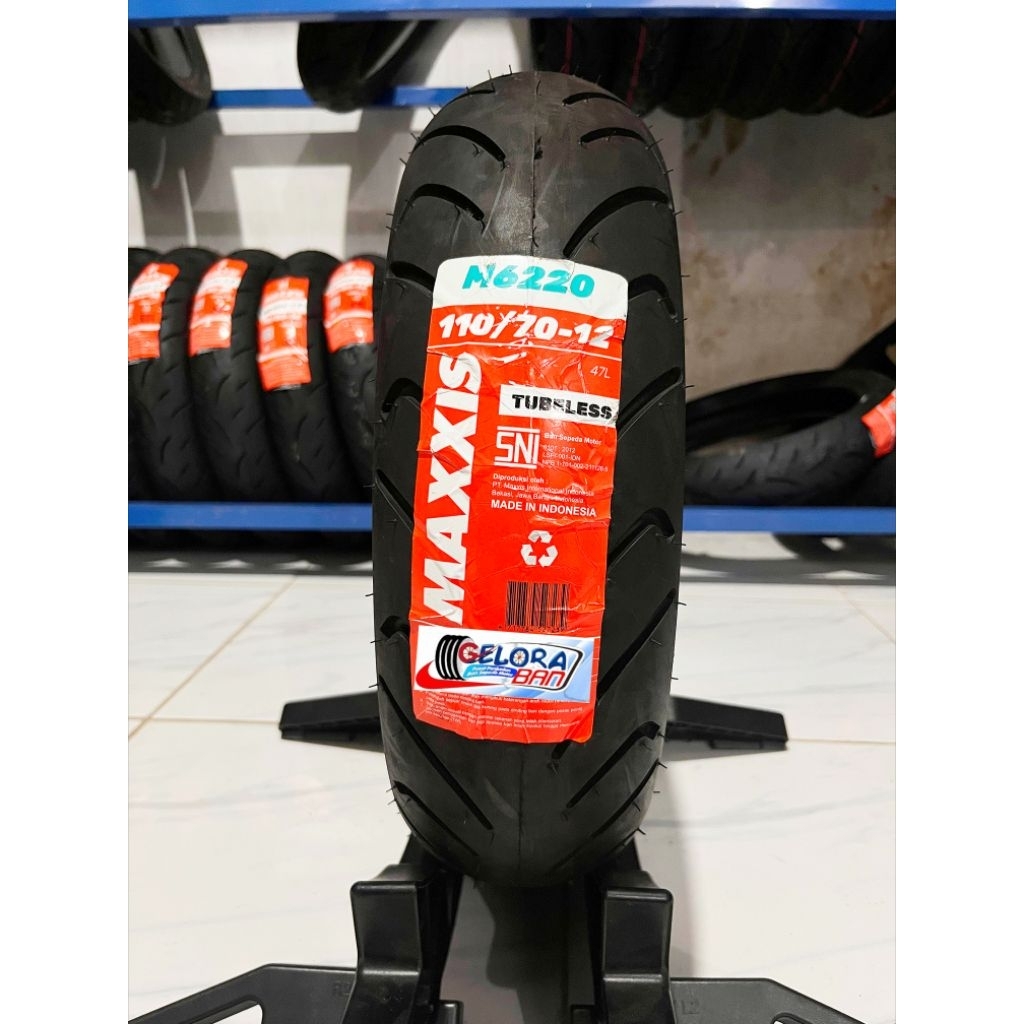 Ban Matic Maxxis M6220 110/70-12 Tubeless ban motor medium compound ring 12 ban tubeless 110/70 ring