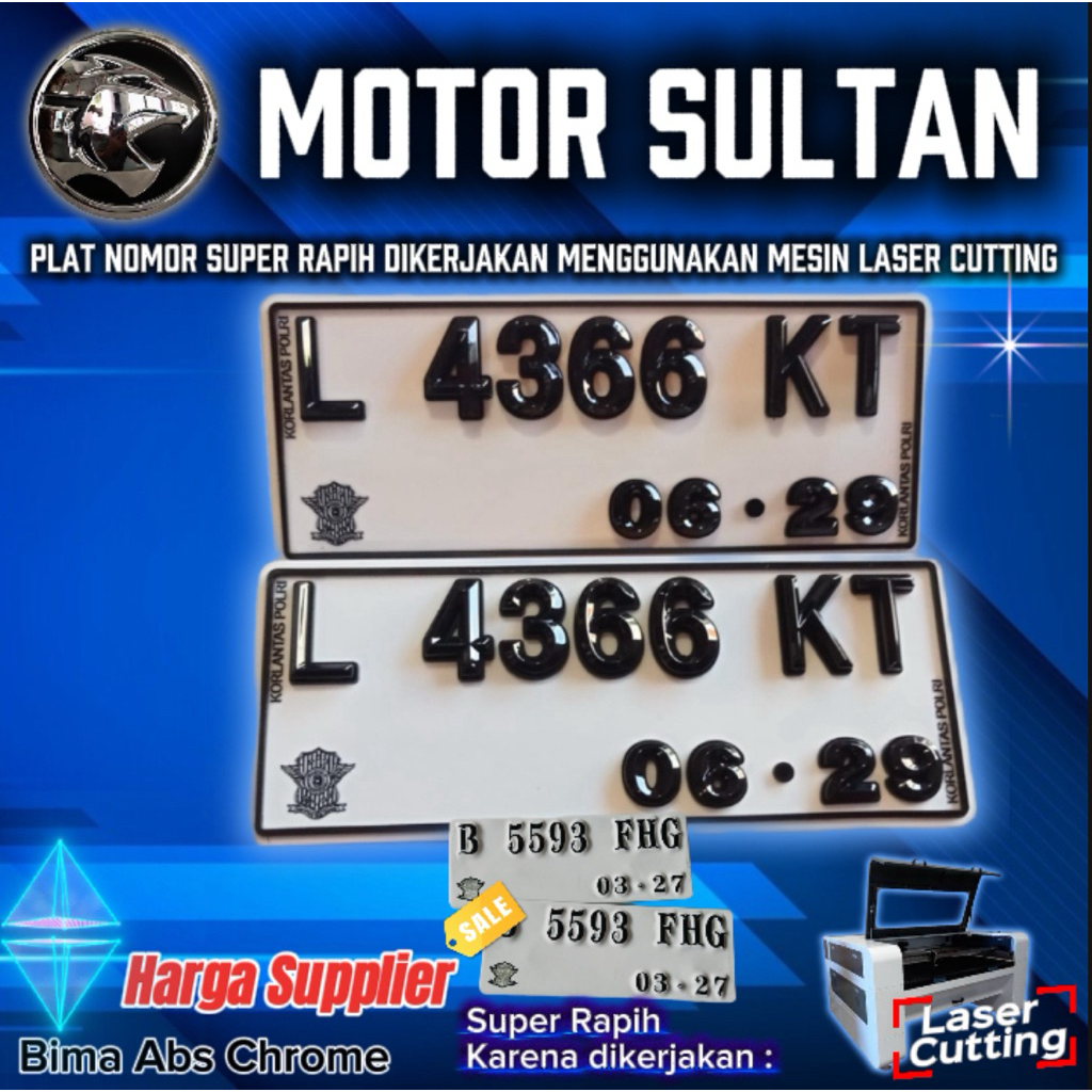 TERBARU Plat Motor Chrome import Plat Custom Plat keren Plat murah Plat chrome import Plat Awet Plat
