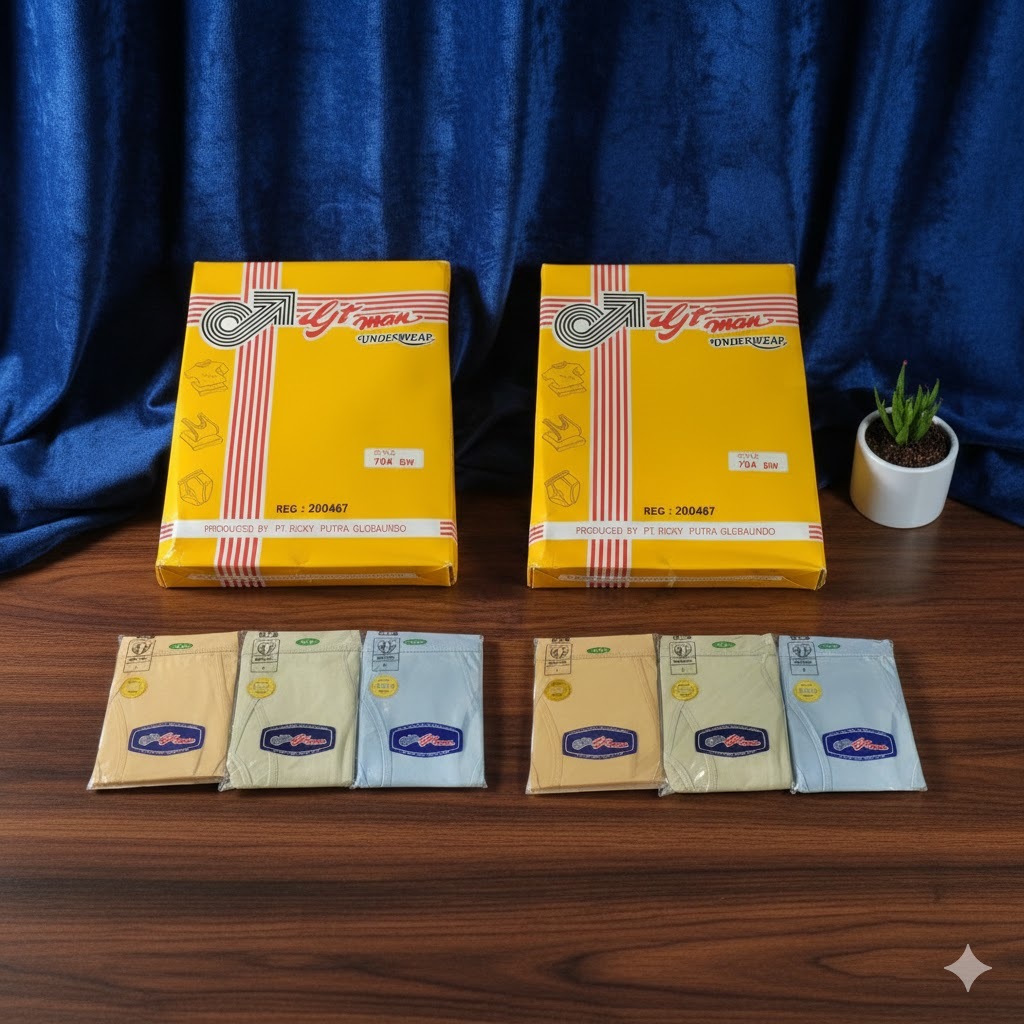 READY STOCK Isi ( 3 Pcs ) CD Pria GT Man Segitiga Bikini 704 704BW Katun Nyaman | Celana Dalam Pria 