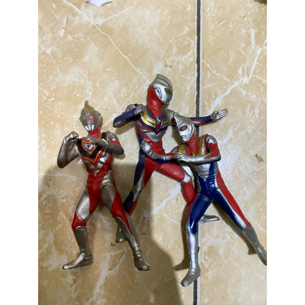 Action Figure Ultraman Tiga,Dyna dan Gaia